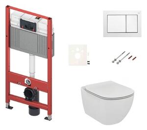 Cenovo zvýhodnený závesný WC set TECE do ľahkých stien / predstenová montáž + WC Ideal Standard Tesi SIKOTSE0