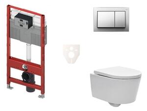 Cenovo zvýhodnený závesný WC set TECE do ľahkých stien / predstenová montáž + WC SAT Brevis SIKOTS3W2