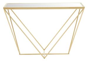 Konzolový stolík so sklenenou doskou v zlatej farbe 40x120 cm Farran – Premier Housewares
