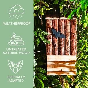 Blumfeldt Domček pre netopiere, vtáčia búdka, pomoc pri prezimovaní, celoročne obývateľný, jedľové drevo