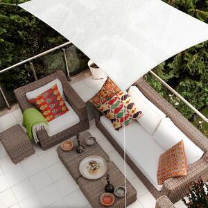 Blumfeldt Obdĺžniková slnečná clona, 3 × 4 m, s upevňovacími krúžkami, polyester, priedušná