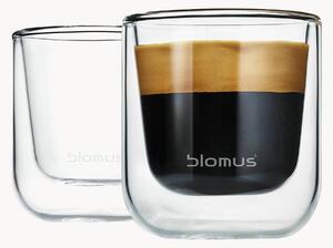 Sklenený hrnček na espresso's dvojitými stenami Nero, 2 ks