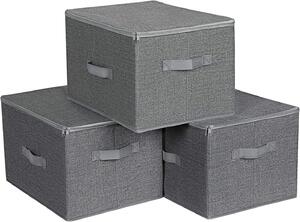 Úložný box Easy, sada 3ks, 30x25x40 cm, šedá