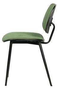 Zelená zamatová jedálenská stolička Jackie – WOOOD