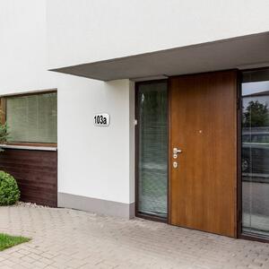 MEGAMAN LED nástenné svetlo Nova XChange, biela, s číslom domu, IP44, Čierna, Plast
