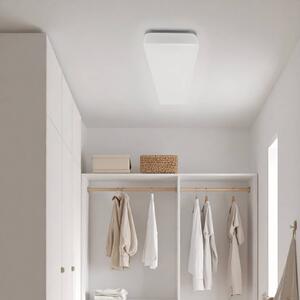 MEGAMAN Stropné LED svetlo Bruno, 117 cm, 56 W, IP44, biele, Biela / opálová, Kúpeľňa, Plast, Moderný, Stropné svetlo