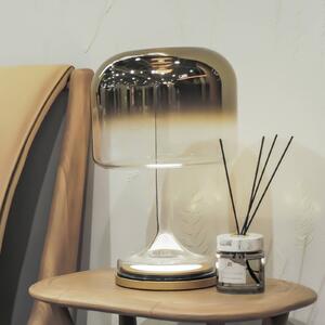 Maytoni Stolová LED lampa Spirito, zlatá, sklo, výška 42 cm, Mosadz / zlato, Obývacia izba / jedáleň, Sklo