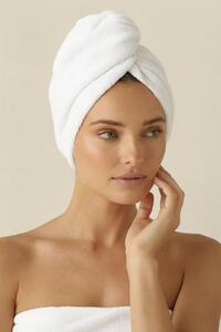 Turban na vlasy SPA biely