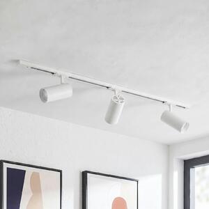 Lindby Systém lišt Linaro, Ø 7 cm, 3-pl., LED, biela,, Biela / opálová, Pracovňa / Kancelária, Hliník, Moderný, Koľajnicový systém