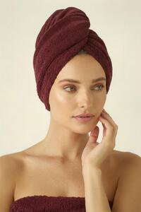 Turban na vlasy SPA bordový