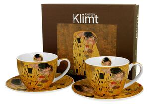 Porcelánová šálka s podšálkou Klimt The Kiss 250 ml sada 2ks
