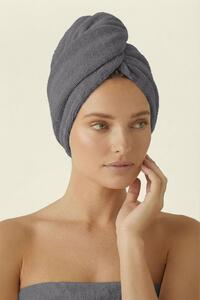 Turban na vlasy SPA sivý