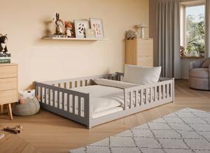 MAXMAX Detská Montessori posteľ z masívu borovice BETTY - 200x120 cm - KAŠMÍROVÁ
