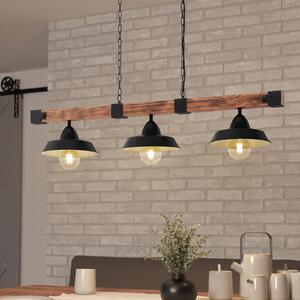 Závesná lampa Oldbury v rustikálnom vzhľade, Čierna, Obývacia izba / jedáleň, kov, Vidiecky / Rustikálny, Závesné svietidlo