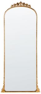 Nástenné zrkadlo zlaté kovové 51 x 114 cm na stenu dekoratívne glamour štýl závesné dekorácie