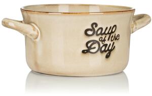 Kameninová miska na polievku Soup 500 ml béžová