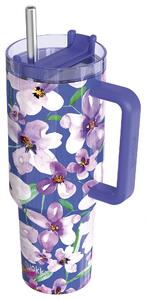Nerezový termohrnček so slamkou Stream Flower Dusk 1200 ml