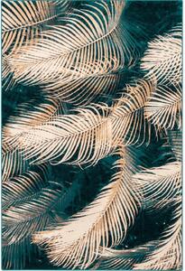 Vlnený koberec v petrolejovomodrej farbe 133x180 cm Areca - Agnella