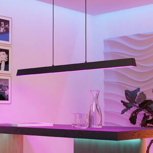 EGLO connect Simolaris-Z závesné LED svetlo 122 cm, Čierna, Obývacia izba / jedáleň, kov, Moderný, Stropné svetlo