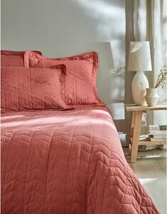 Jednofarebná prešívaná prikrývka na posteľ s geometrickým dizajnom