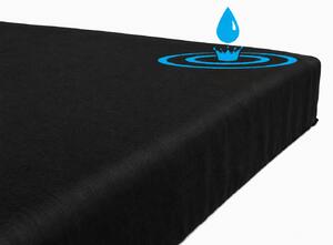 Didatex Jersey nepremokavá Čierna napínacia plachta Rozmer: 90x200 cm