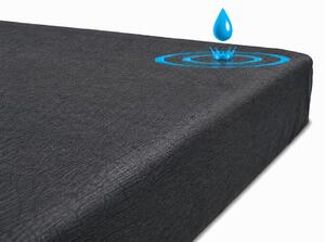 Didatex Jersey nepremokavá Tmavosivá napínacia plachta Rozmer: 90x200 cm