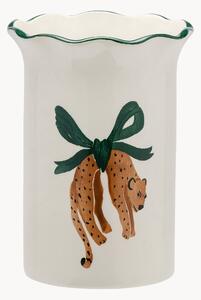 Ručne maľovaná váza Leopard, V 21 cm