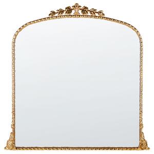 Nástenné zrkadlo zlaté kovové 71 x 71 cm na stenu dekoratívne glamour štýl závesné zrkadlo