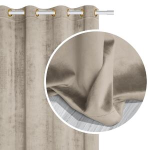 Velúrový záves SOFT VELVET béžový 140x250 cm