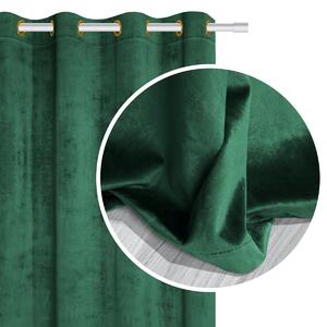 Velúrový záves SOFT VELVET fľašovo zelený 140x250 cm