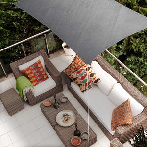 Blumfeldt Obdĺžniková slnečná clona, 5 × 7 m, s upevňovacími krúžkami, polyester, priedušná