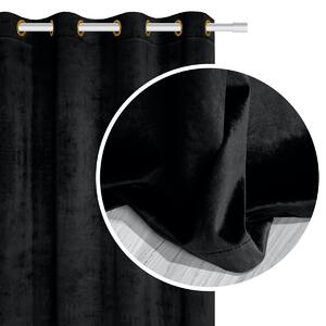 Velúrový záves SOFT VELVET čierny 140x250 cm