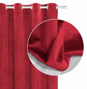 Velúrový záves SOFT VELVET červený 140x250 cm