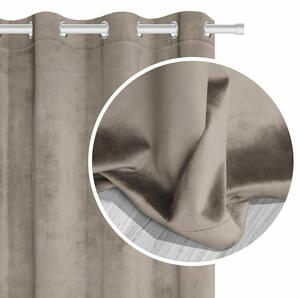 Velúrový záves SOFT VELVET tmavobéžový 140x250 cm