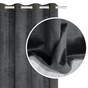 Velúrový záves SOFT VELVET grafitový 140x250 cm