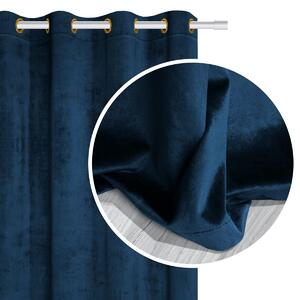 Velúrový záves SOFT VELVET námornícky modrý 140x250 cm