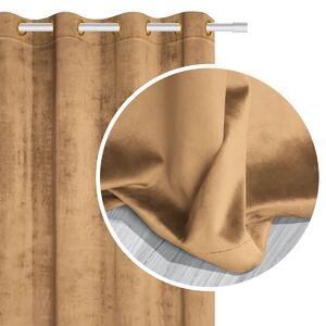 Velúrový záves SOFT VELVET horčicový 140x250 cm