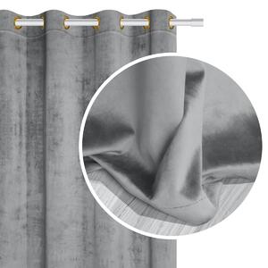 Velúrový záves SOFT VELVET popolavý 140x250 cm