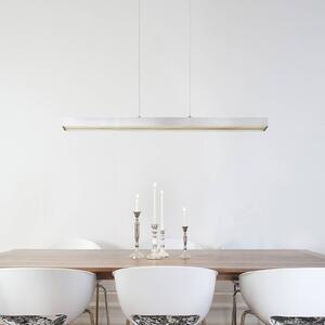 LED závesné svietidlo Ethan, hliníková farba, kov, 150 cm, výsuvné