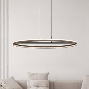 LED závesné svietidlo, dĺžka 101 cm, tmavosivá farba, kov