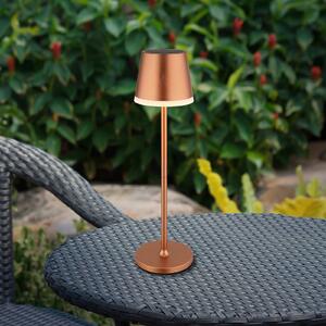 Solarna lampa, kov, medená farba, výška 41 cm, IP44