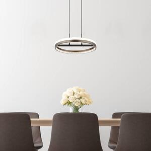 Della LED závesné svietidlo, Ø 40 cm, tmavosivá, kov