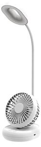 LED stmievateľná stolová lampa s ventilátorom LED/2W/5V 6000-8000K 2000 mAh