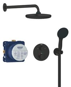Sprchový systém GROHE Precision Thermostat vrátane podomietkového telesa čierna matná 348832430