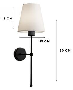 Nástenné svietidlo ASPARAGUS 1xE27/40W/230V čierna/krémová