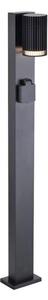 Vonkajšia lampa so zásuvkou SCHUKO 1xGU10/10W/230V IP44 80 cm čierna