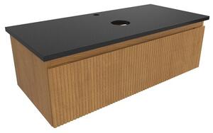 Kúpeľňová skrinka s krycou doskou SAT Evolution 98x30x44, 5 cm dub medový mat SATEVO100DMZ
