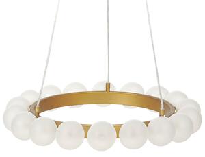 Závesná lampa zlatá kov železo závesné svetlo sklenené tienidlá okrúhly tvar moderné glamour osvetlenie obývacia izba jedáleň