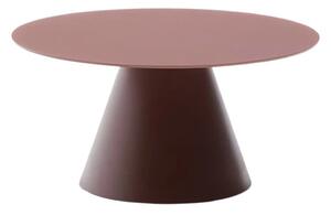 Okrúhly konferenčný stolík so sklenenou doskou v terakotovej farbe ø 80 cm Wilshire – Kave Home