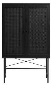 Čierna skrinka v dekore duba 80x135 cm Pensacola – Unique Furniture